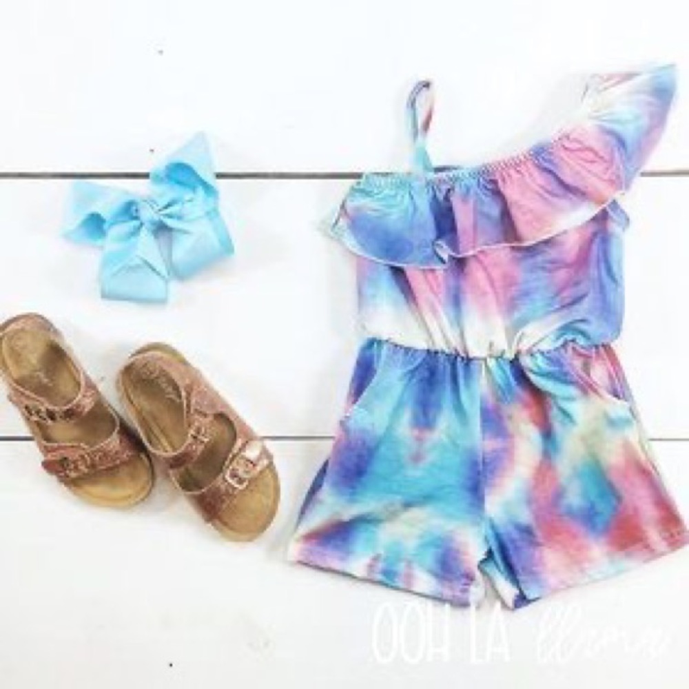 Tie Dye Strap Romper (ooh La llama)